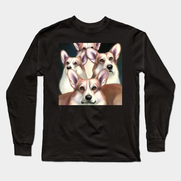 Corg Collective #4 Long Sleeve T-Shirt by swinemiester